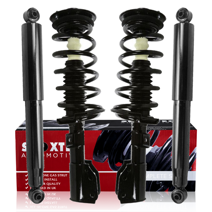 Shoxtec Full Set Complete Strut Shock Absorbers Replacement for 2010 Chevrolet Equinox; 2.4L | Except Sport Suspension Replacement for 2011 Chevrolet Equinox; Except Sport Suspension Replacement for 2012-2017 Chevrolet Equinox; All Trim Levels