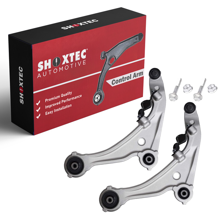 Shoxtec Front Lower Control Arm and Ball Joints Assembly 2pc Passenger Side and Driver Side Replacement for 2007-2013 Nissan Altima
