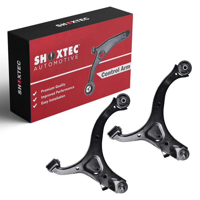 Shoxtec Front Lower Control Arm and Ball Joints Assembly 2pc Passenger Side and Driver Side Replacement for 07-09 Hyundai Santa Fe