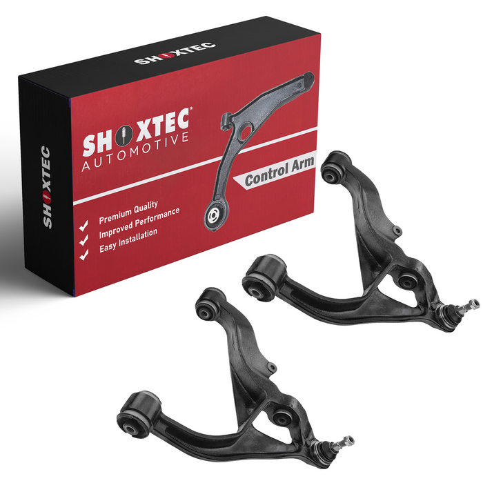 Shoxtec Front Lower Control Arm and Ball Joints Assembly 2pc Passenger Side and Driver Side Replacement for 06-10 Dodge Ram 1500 Pickup 13-18 Ram 1500 19-22 Ram 1500 Classic