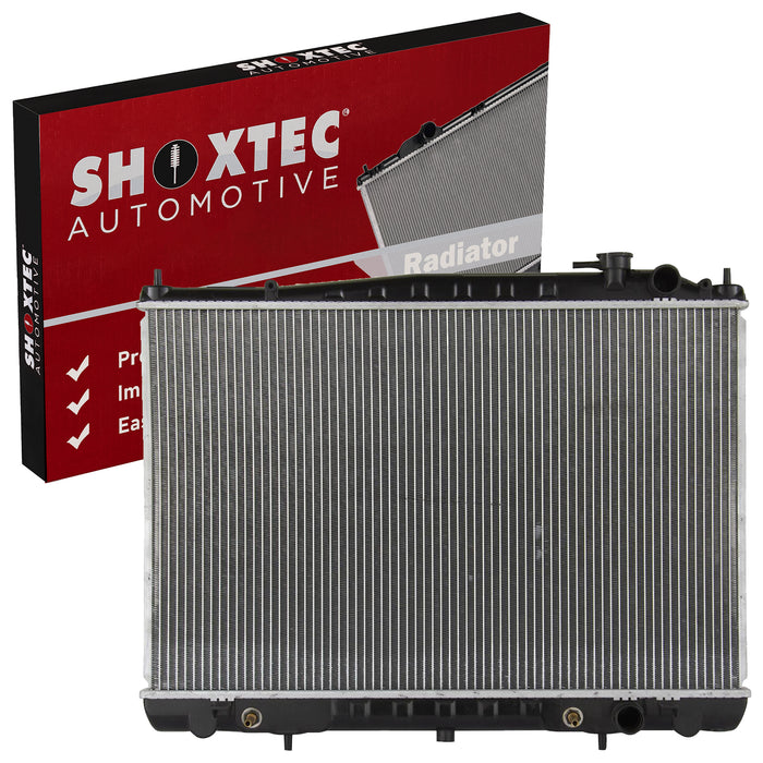 Shoxtec Reemplazo del radiador de núcleo de aluminio para Nissan Frontier 1998-2015 2000-2004 Nissan Xterra Repl No.CU2215