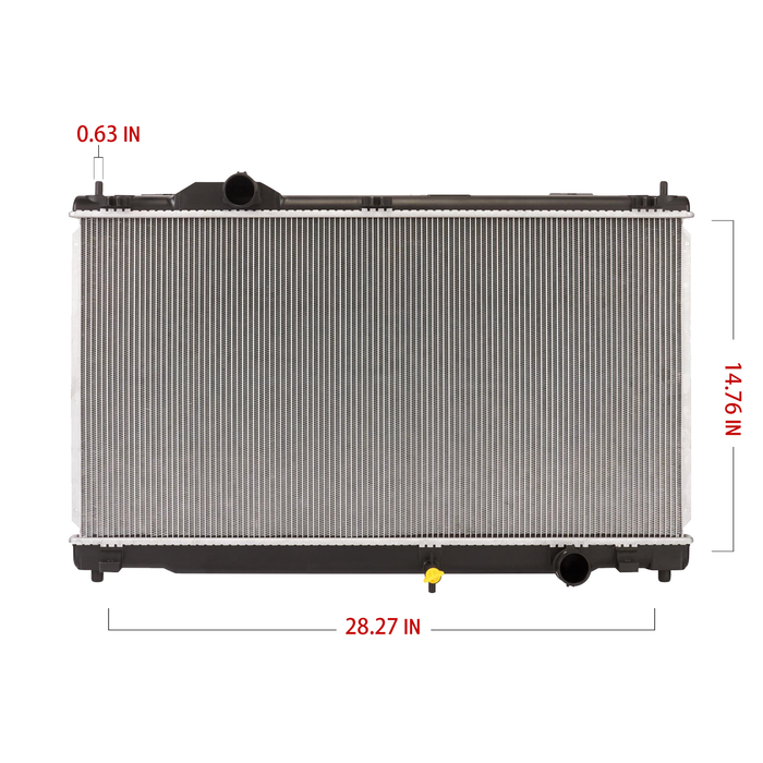 Shoxtec Reemplazo del radiador de núcleo de aluminio para Nissan Cube 2009-2014 2007-2018 Nissan Tiida 2007-2011 Nissan Versa Repl No. CU2981