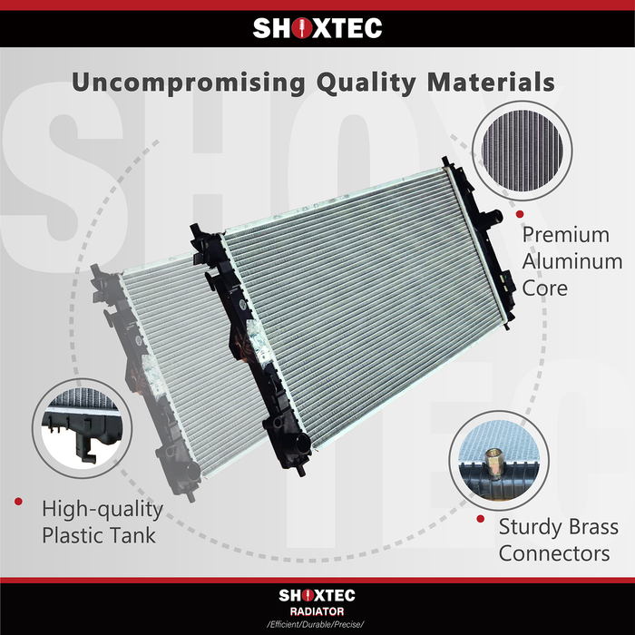 Shoxtec Radiador de núcleo de aluminio de repuesto para 04-20 Chevrolet Express 2500 04-20 Express 3500 09-20 Express 4500 10-19 Express Cargo 04-20 GMC Savana 2500 06-20 Savana 3500 09-20 Savana 4500 Repl No.CU2791
