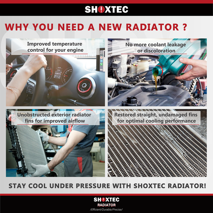 Shoxtec Radiador de núcleo de aluminio de repuesto para 04-20 Chevrolet Express 2500 04-20 Express 3500 09-20 Express 4500 10-19 Express Cargo 04-20 GMC Savana 2500 06-20 Savana 3500 09-20 Savana 4500 Repl No.CU2791