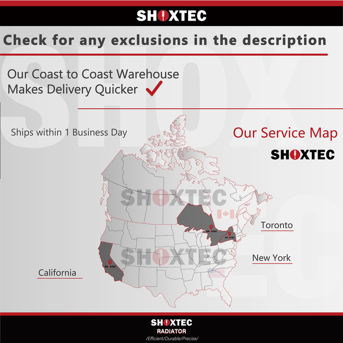 Shoxtec Radiador de núcleo de aluminio de repuesto para 04-20 Chevrolet Express 2500 04-20 Express 3500 09-20 Express 4500 10-19 Express Cargo 04-20 GMC Savana 2500 06-20 Savana 3500 09-20 Savana 4500 Repl No.CU2791